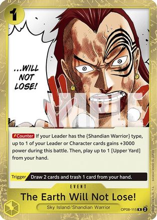 The Earth Will Not Lose! (OP08-115) [Two Legends] Foil One Piece Single Bandai