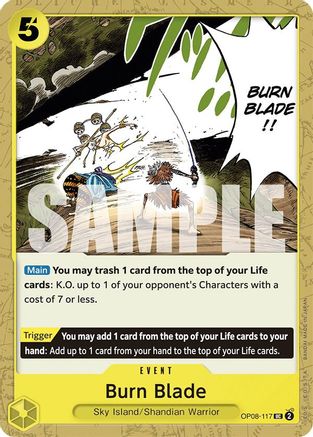 Burn Blade (OP08-117) [Two Legends] One Piece Single Bandai