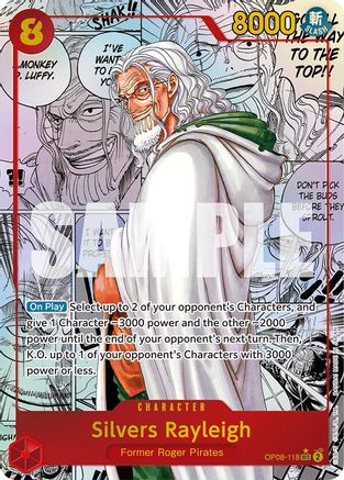 Silvers Rayleigh (Parallel) (Manga) (OP08-118) [Two Legends] Foil One Piece Single Bandai