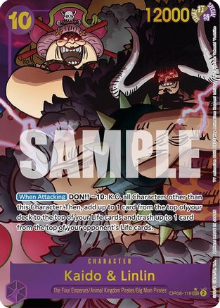 Kaido & Linlin (Parallel) (OP08-119) [Two Legends] Foil One Piece Single Bandai