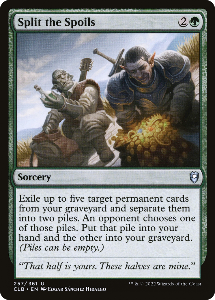 Split the Spoils (CLB-257) [Commander Legends: Battle for Baldur's Gate] Foil MTG Single Wizards of the Coast