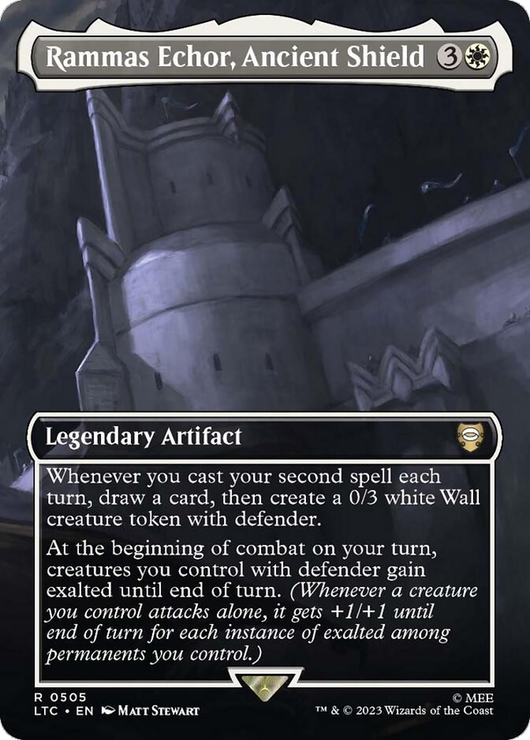 Rammas Echor, Ancient Shield (LTC-505) [Tales of Middle-earth Commander] (Borderless) Foil MTG Single Wizards of the Coast