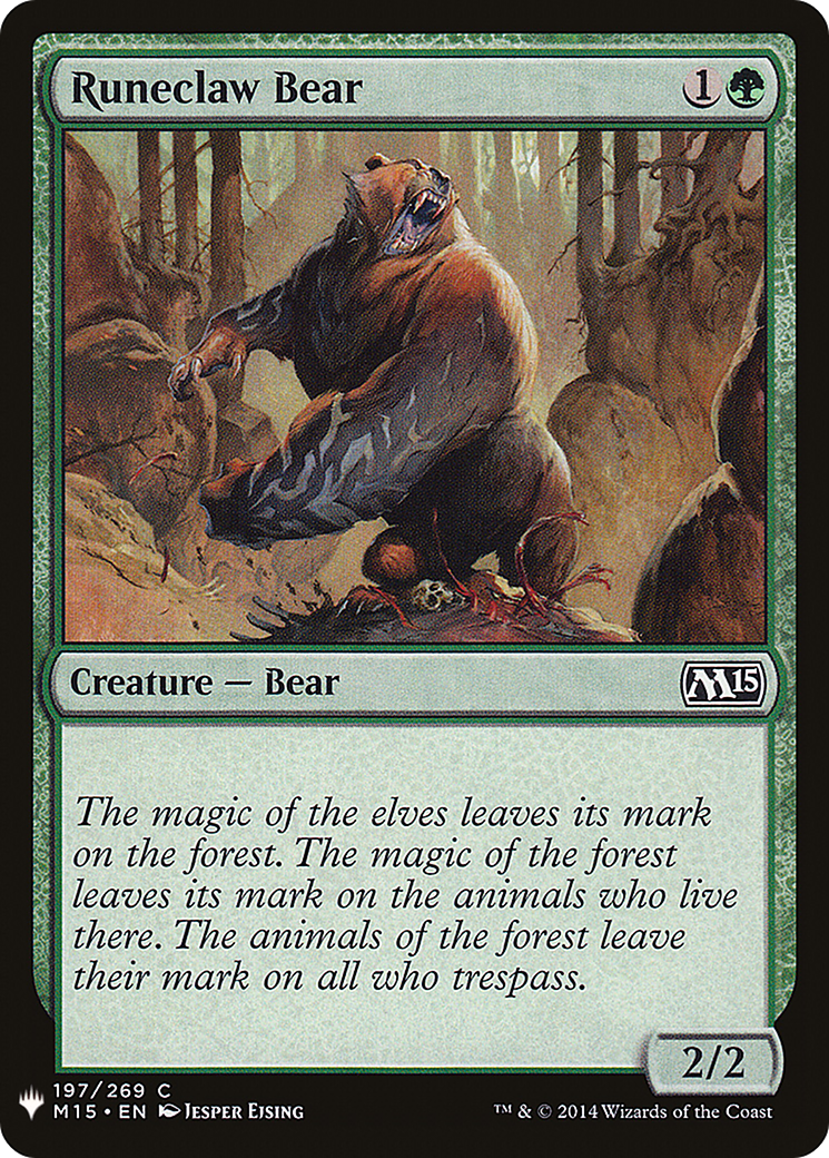 Runeclaw Bear (LIST-M15-197) [Mystery Booster] The List MTG Single Wizards of the Coast