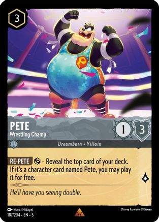 Pete - Wrestling Champ (187/204) [Shimmering Skies] Lorcana Single Disney