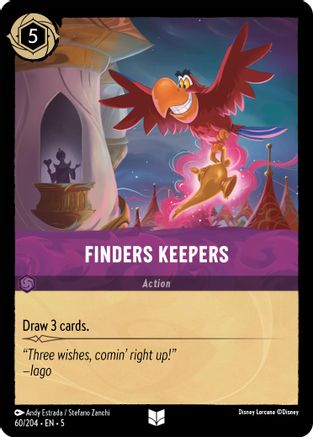 Finders Keepers (60/204) [Shimmering Skies] Cold Foil Lorcana Single Disney