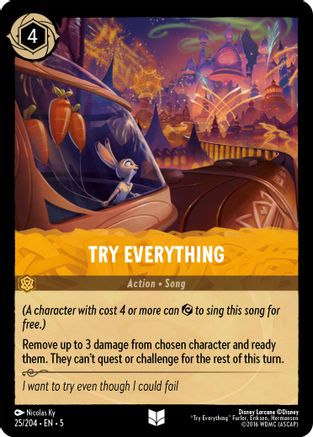 Try Everything (25/204) [Shimmering Skies] Cold Foil Lorcana Single Disney