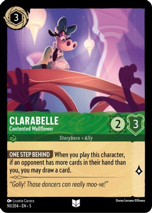 Clarabelle - Contented Wallflower (90/204) [Shimmering Skies] Cold Foil Lorcana Single Disney