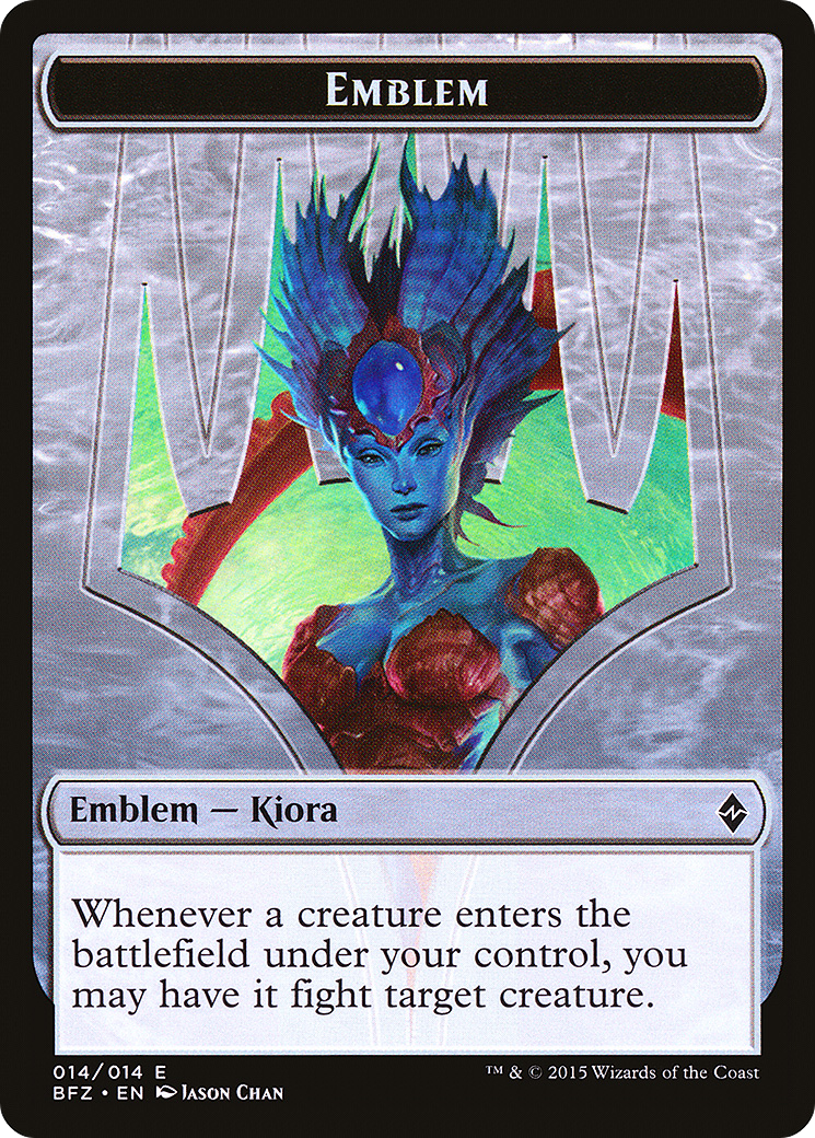 Kiora, Master of the Depths Emblem (BFZ-014) [Tokens] Battle for Zendikar Tokens MTG Single Wizards of the Coast