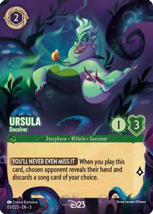 Ursula - Deceiver (3) [D23 Promos] Holofoil Lorcana Single Disney