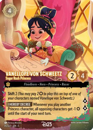 Vanellope von Schweetz - Sugar Rush Princess (5) [D23 Promos] Holofoil Lorcana Single Disney