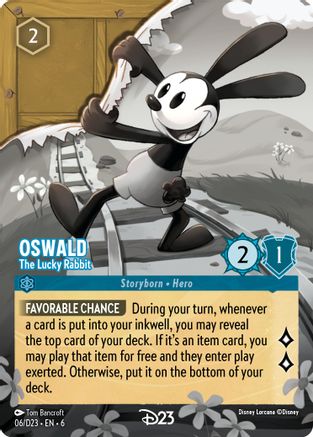Oswald - The Lucky Rabbit (6) [D23 Promos] Holofoil Lorcana Single Disney