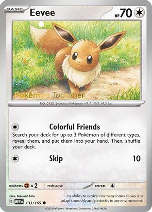 Eevee - 133/165 (Pokemon Together) [Misc: Cards & Products] Pokemon Single Pokémon