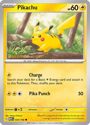 Pikachu - 025/165 (Pokemon Together) [Misc: Cards & Products] Pokemon Single Pokémon