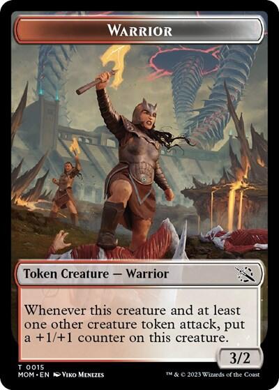 Warrior // Phyrexian Hydra (0012) Double-Sided Token [Tokens] March of the Machine Tokens MTG Single Magic: The Gathering