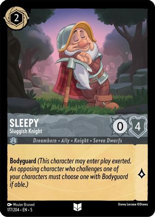 Sleepy - Sluggish Knight (177/204) [Shimmering Skies] Cold Foil Lorcana Single Disney