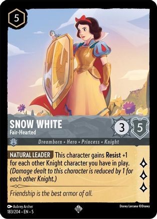 Snow White - Fair-Hearted (183/204) [Shimmering Skies] Cold Foil Lorcana Single Disney