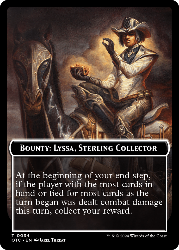 Bounty: Lyssa, Sterling Collector // Bounty Rules Double-Sided Token [Tokens] Outlaws of Thunder Junction Commander Tokens MTG Single Magic: The Gathering