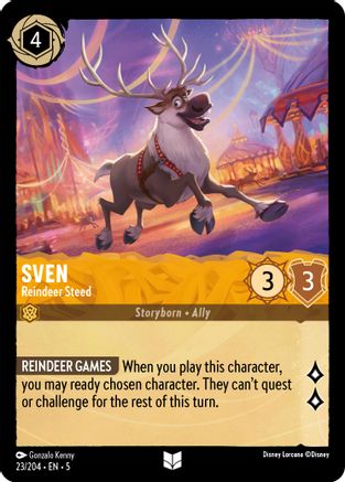 Sven - Reindeer Steed (23/204) [Shimmering Skies] Cold Foil Lorcana Single Disney