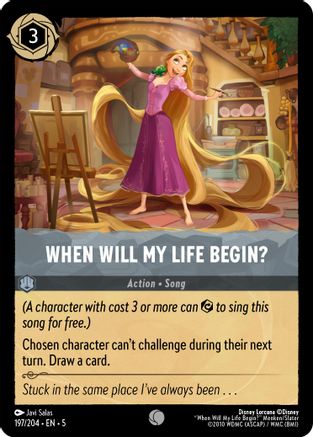 When Will My Life Begin? (197/204) [Shimmering Skies] Cold Foil Lorcana Single Disney