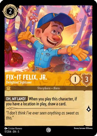 Fix-It Felix, Jr. - Delighted Sightseer (17/204) [Shimmering Skies] Lorcana Single Disney