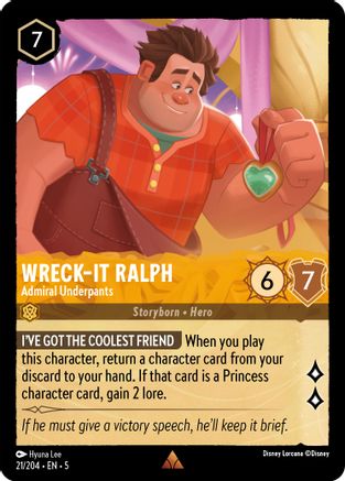 Wreck-It Ralph - Admiral Underpants (21/204) [Shimmering Skies] Cold Foil Lorcana Single Disney