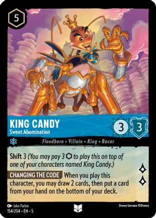 King Candy - Sweet Abomination (154/204) [Shimmering Skies] Lorcana Single Disney