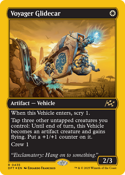 Voyager Glidecar (First-Place Foil) (DFT-435) [Aetherdrift] Foil MTG Single Wizards of the Coast