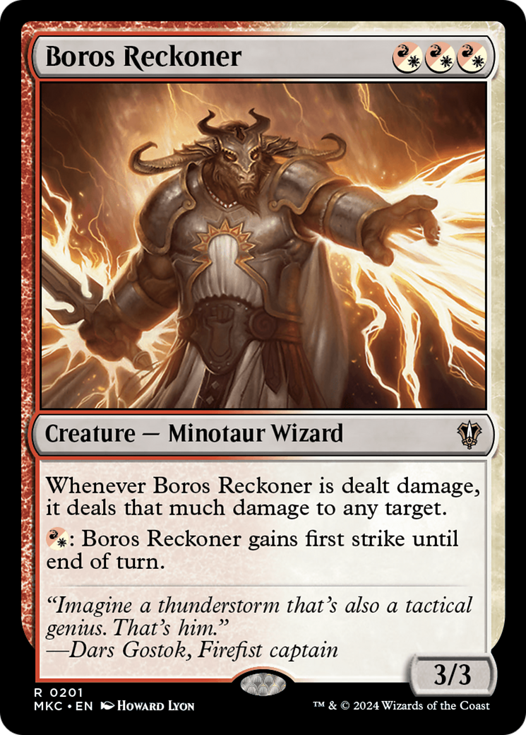 Boros Reckoner (MKC-201) [Murders at Karlov Manor Commander] MTG Single Wizards of the Coast