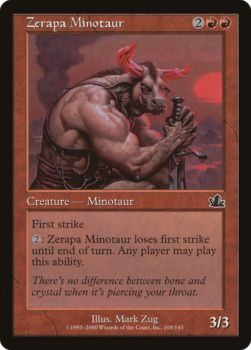 Zerapa Minotaur (PCY-108) [Prophecy] MTG Single Wizards of the Coast