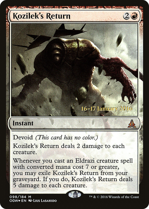 Kozilek's Return (PRE-098) [Oath of the Gatewatch Promos] Foil MTG Single Wizards of the Coast