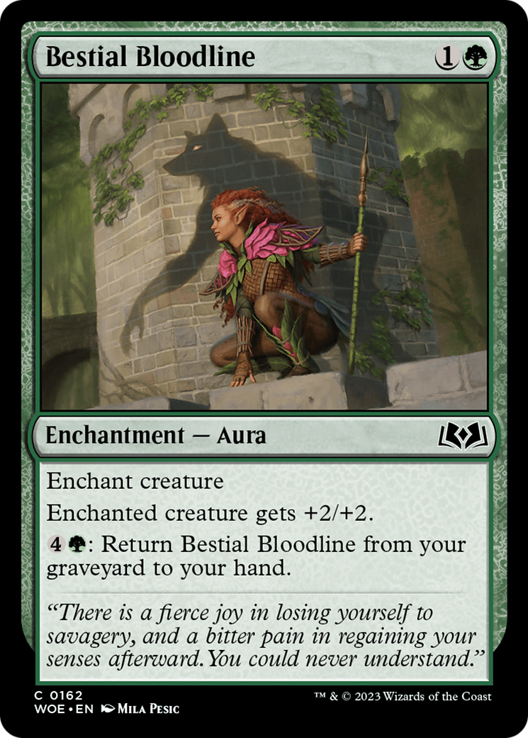 Bestial Bloodline (WOE-162) [Wilds of Eldraine] Foil MTG Single Wizards of the Coast