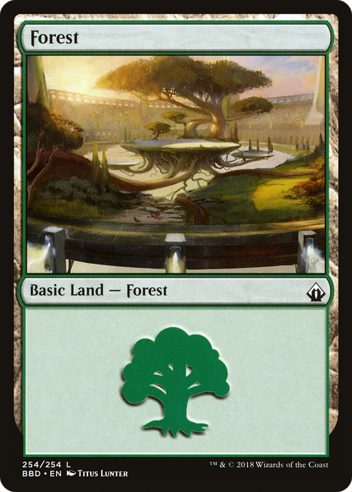Forest (BBD-254) [Battlebond] Foil MTG Single Wizards of the Coast
