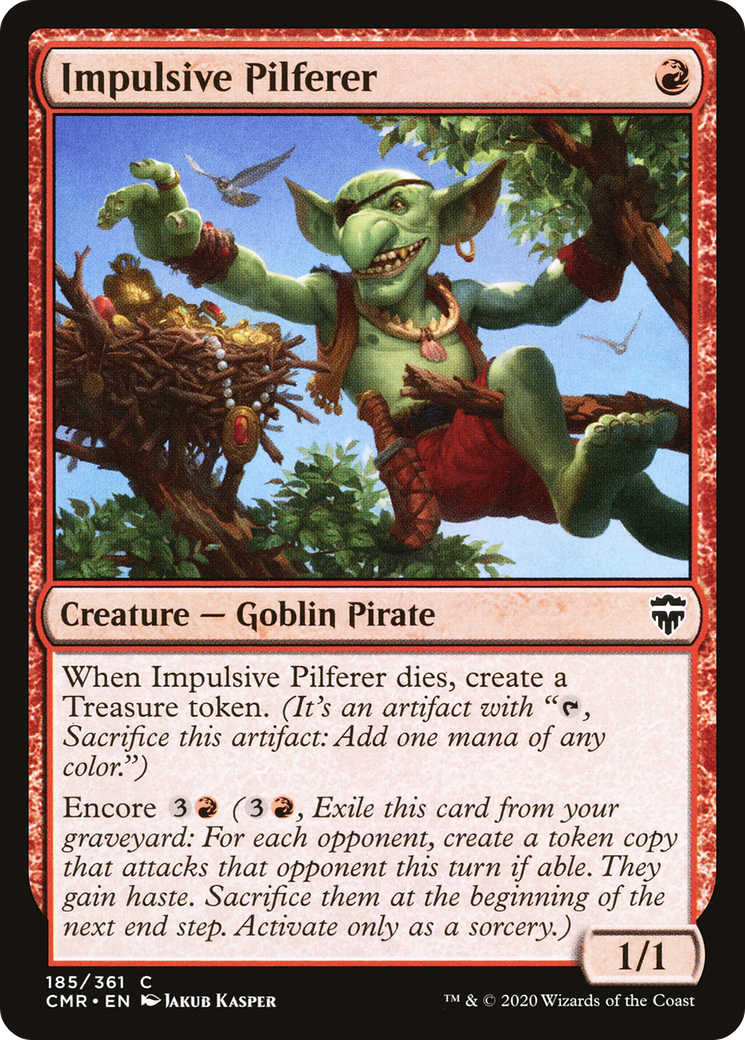 Impulsive Pilferer (CMR-185) [Commander Legends] Foil MTG Single Wizards of the Coast