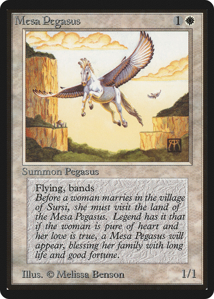 Mesa Pegasus (LEB-029) [Oldschool] Limited Edition Beta MTG Single Wizards of the Coast