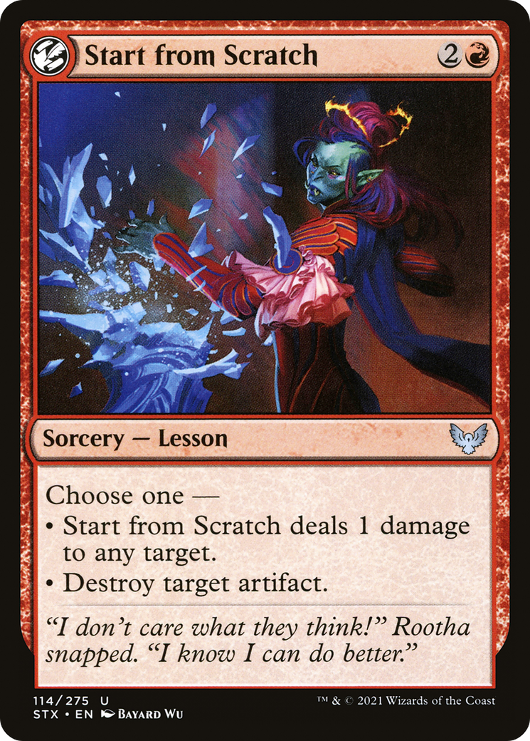 Start from Scratch (STX-114) [Strixhaven: School of Mages] MTG Single Wizards of the Coast