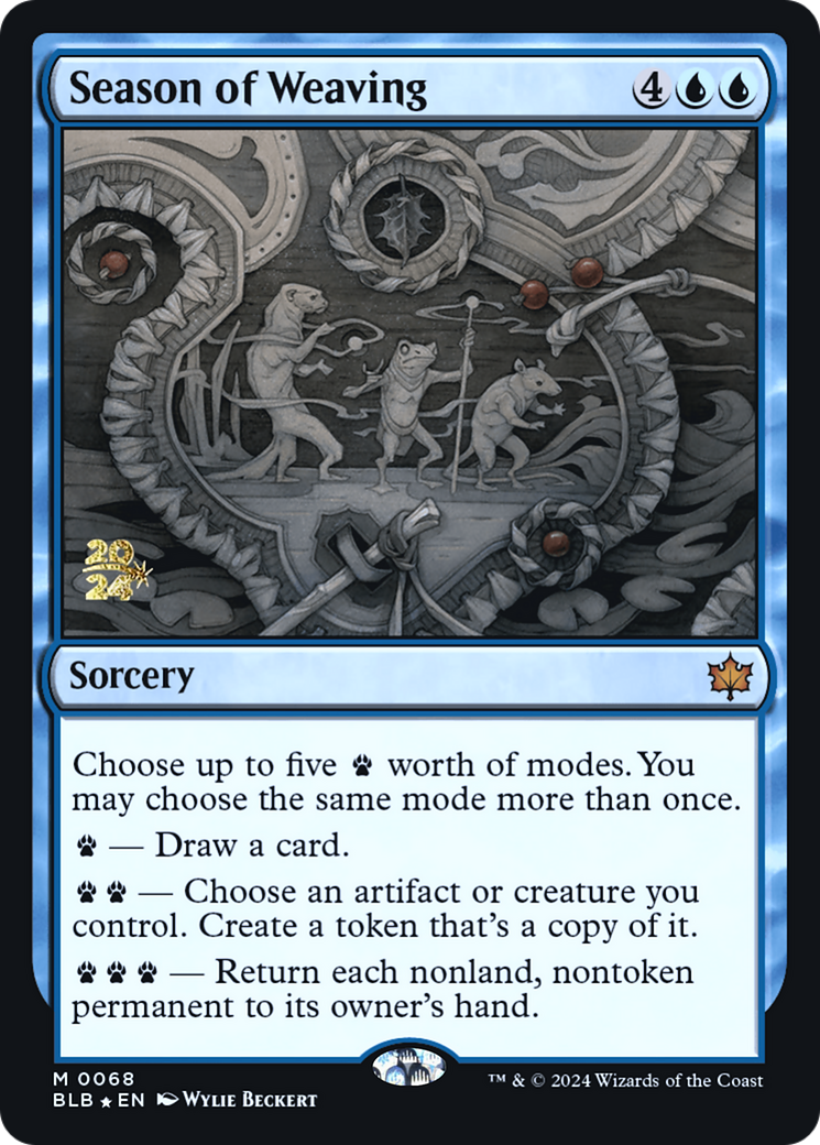 Season of Weaving (PRE-068) [Bloomburrow Promos] Foil MTG Single Wizards of the Coast