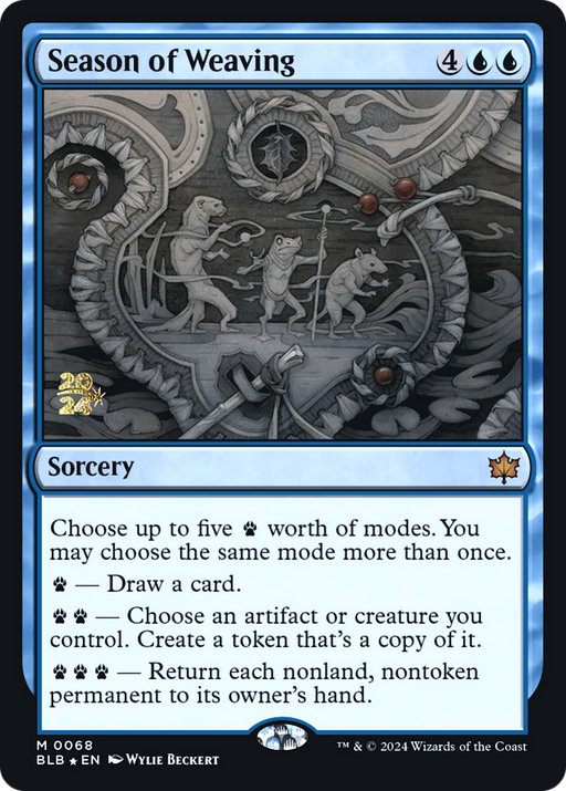 Season of Weaving (PRE-068) [Bloomburrow Promos] Foil MTG Single Wizards of the Coast
