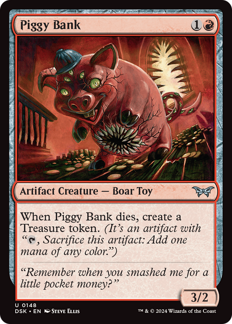 Piggy Bank (DSK-148) [Duskmourn: House of Horror] Foil MTG Single Wizards of the Coast