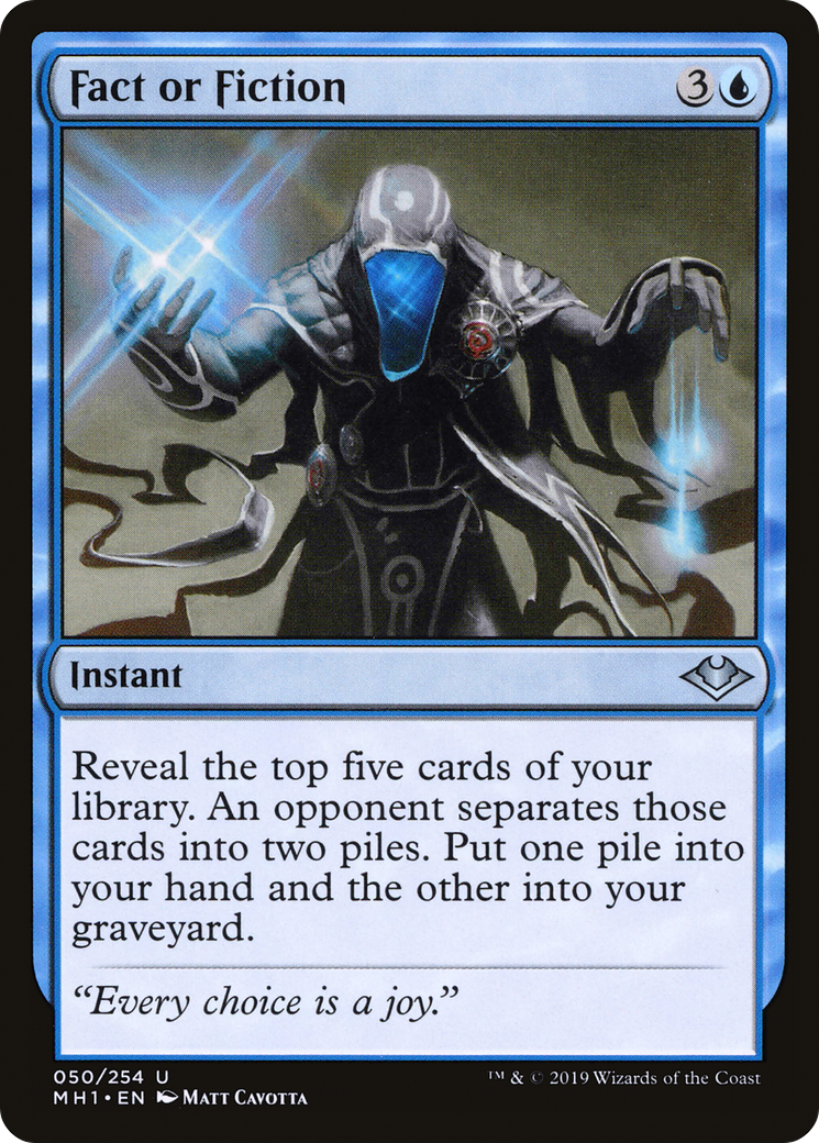 Fact or Fiction (MH1-050) [Modern Horizons] Foil MTG Single Wizards of the Coast