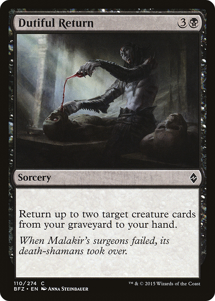 Dutiful Return (BFZ-110) [Battle for Zendikar] MTG Single Wizards of the Coast