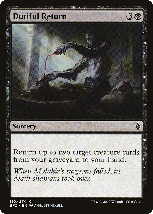 Dutiful Return (BFZ-110) [Battle for Zendikar] MTG Single Wizards of the Coast