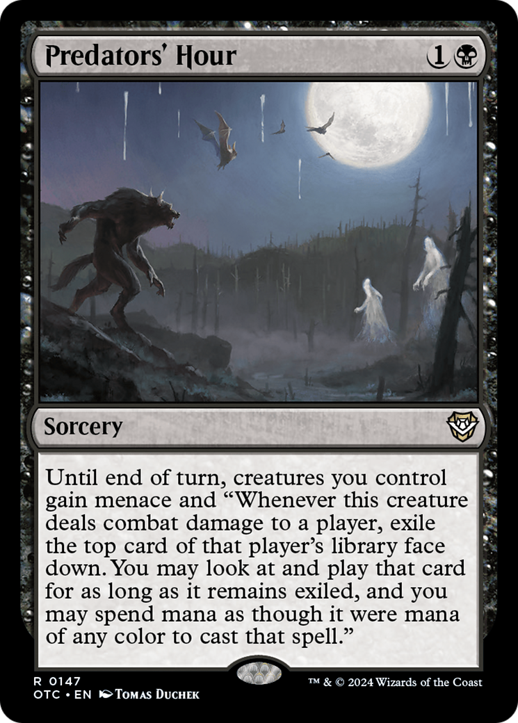 Predators' Hour (OTC-147) [Outlaws of Thunder Junction Commander] MTG Single Wizards of the Coast