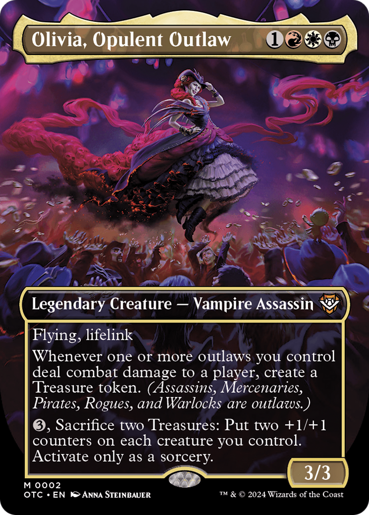 Olivia, Opulent Outlaw (OTC-002) [Outlaws of Thunder Junction Commander] (Borderless) MTG Single Wizards of the Coast