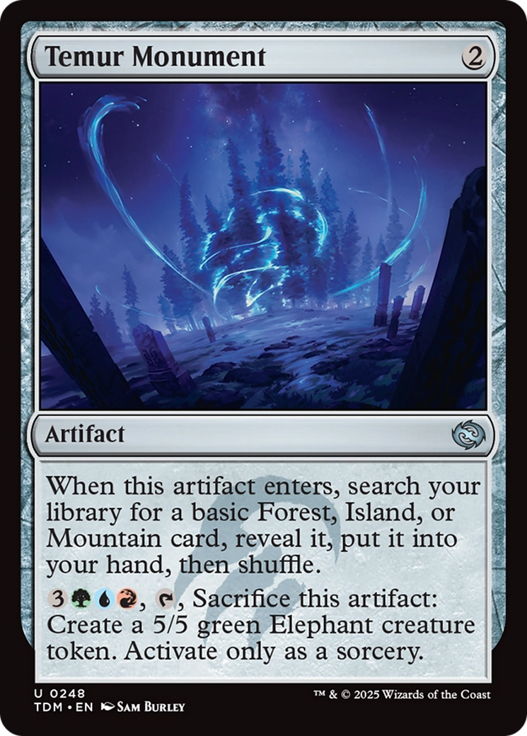 Temur Monument (TDM-248) [Tarkir: Dragonstorm] Foil MTG Single Wizards of the Coast