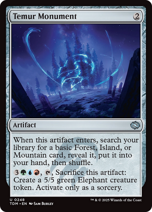 Temur Monument (TDM-248) [Tarkir: Dragonstorm] MTG Single Wizards of the Coast