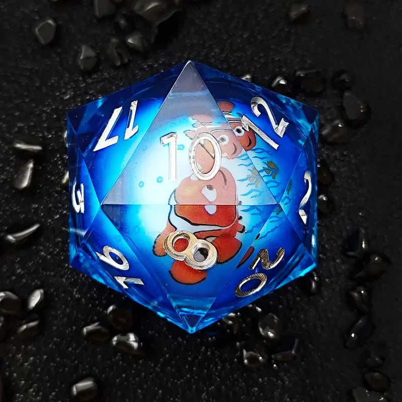 Seriously Good Dice: Large 55mm D20 Dice (Fish) Dice & Gaming Accessories Taps Imports