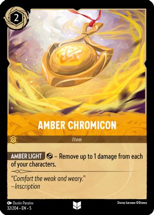Amber Chromicon (32/204) [Shimmering Skies] Cold Foil Lorcana Single Disney