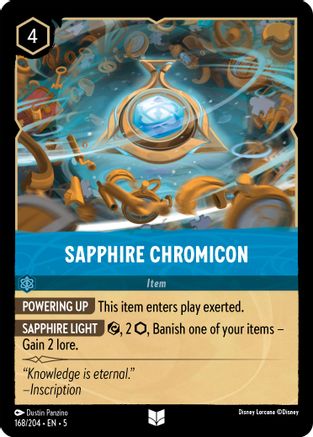 Sapphire Chromicon (168/204) [Shimmering Skies] Cold Foil Lorcana Single Disney
