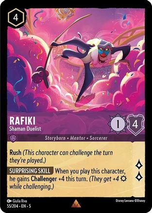 Rafiki - Shaman Duelist (55/204) [Shimmering Skies] Lorcana Single Disney