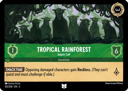 Tropical Rainforest - Jaguar Lair (102/204) [Shimmering Skies] Lorcana Single Disney